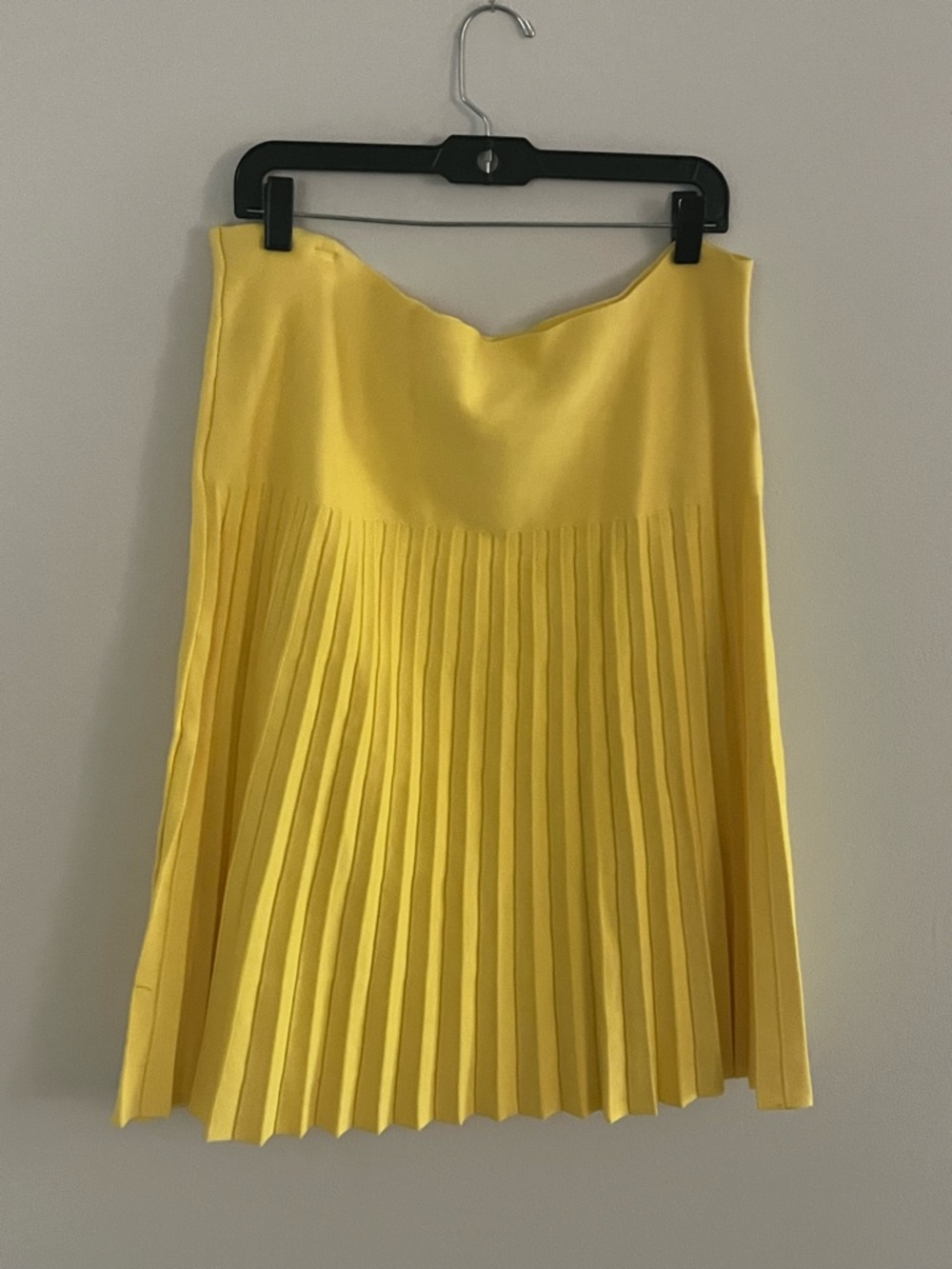 Mia Mod Yellow Pleated Pull-On Skirt Size 0X-3X Purple Label Plus/Curve